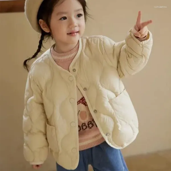 Куртки для маленьких девочек и мальчиков, тонкая хлопковая куртка, зима-осень-весна, винтажное теплое верхнее пальто для малышей, непромокаемая верхняя одежда, одежда для детей от 1 до 8 лет