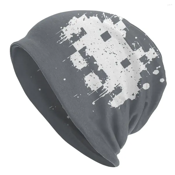 Berets Paint Space Invaders Videogames Skullies Beanies Chapéus Gamer Aliens Hip Hop Outono Inverno Ao Ar Livre Cap Adulto Gorro Quente Chapéu de Malha