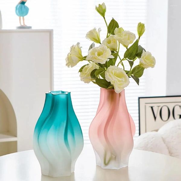 Vasi estetica decorazione per la casa moderna moderna vaso di vetro tavolo da matrimonio decorazione soggiorno decorazioni da giardino florero