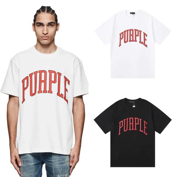 Meichao roxo laranja arco impresso puro algodão casual tamanho grande gordo na moda camiseta de manga curta