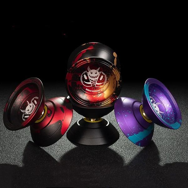 Yoyo metal mágico profissional com 10 rolamentos de esferas liga de alumínio de alta velocidade sem resposta yo brinquedos clássicos para crianças 240329