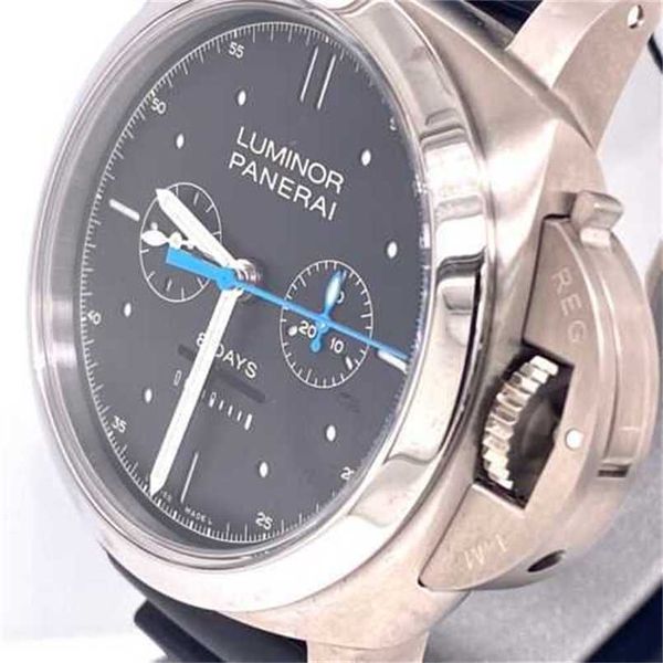 Relógios de luxo paneraiss luminor relógio design italiano 1950 8 dias pam mmmechanical designer relógio automático aço inoxidável