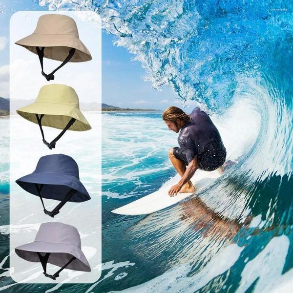 Ampla borda chapéus surf chapéu praia boné respirável à prova d 'água sol pvrotection sunhat para homens esportes aquáticos caiaque pesca barco verão