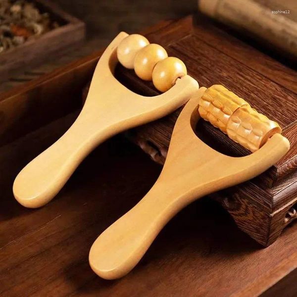 Badematten Roller Massagegerät Holz Therapie Körpermassage Werkzeug Fuß Gesicht Schulter Hals Hand Push Beruhigend