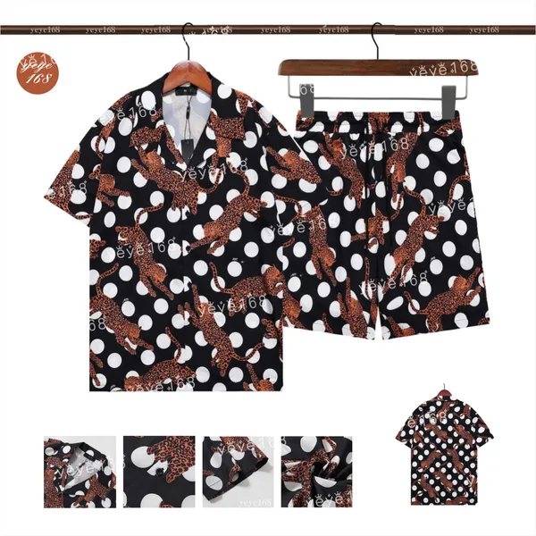 camicia firmata Chemise Luxe camicia da uomo set intero corpo punteggiato modello ghepardo camicia hawaii hemd camicia a due pezzi camicia firmata M-3XL yyg