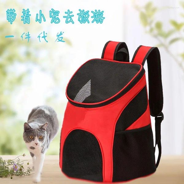 Cat Carriers Factory Vendas diretas de suprimentos para animais de estimação Travel Carting Bag dobrável e cão Backpack respirável