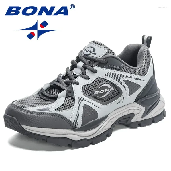 Scarpe casual BONA 2024 Stile eccellente da uomo che corrono con lacci atletiche all'aperto passeggiate comode scarpe da ginnastica ventilate