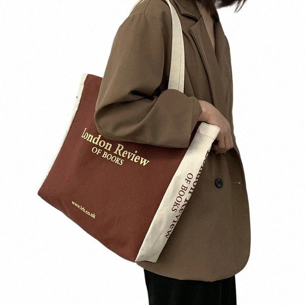 Bolsa de ombro de lona feminina Cott Cloth Eco Big Shop Bag para mulheres 2023 Meninas Estudante Bolsa Grande Tote Book Bags r0JY #