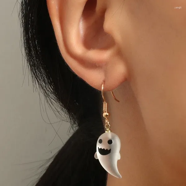 Dangle Ohrringe süßer Halloween Ghost für Frauen Mädchen Mode Charme lustige menschliche Skelett Haken Party Schmuck Geschenke