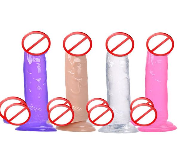 Silicone Dildo Realistic Women Masturbation Sex Toys Great Anal Plug G Spot Gazzino per adulti dilico normale per femmina5505118