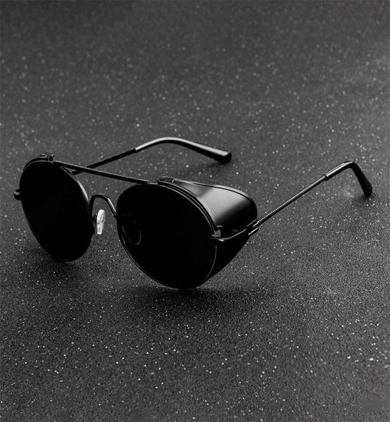 W2020 Retro Steampunk Style Sunglasses Men Women Brand Round Metal Metal Frame Lente Punk Sun Glasses Gafas de Sol3951239