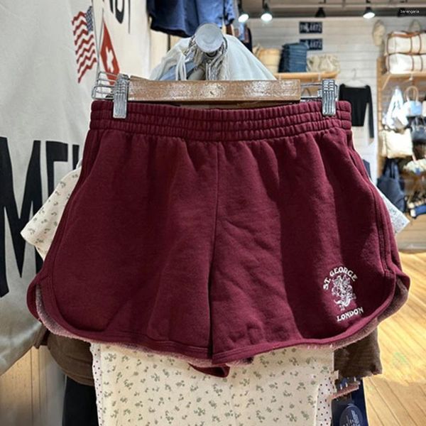 Pantaloncini da donna ricamato sport donne vestiti estivi 2024 cotone tendenza pantaloni corti kawaii ragazze 2000 y2k skort vintage skort