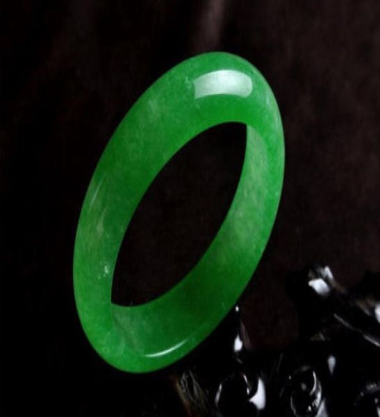 Güzel Takı Çin Doğal Beauul Emerald Green Nephrite Bileklik Bileklik Ücretsiz Nakliye 9707601