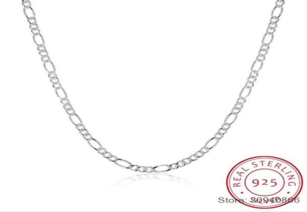 2021 SMTCAT 925 STERLING SLATER 2MM FIGARO CHANHINS CARRAÇÃO JOETRAS FINE RACHLACES CHAIN 16 24 249U5253004