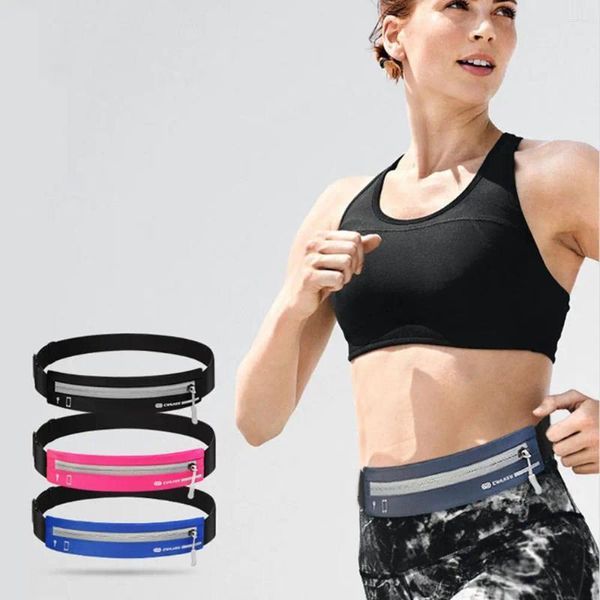 Outdoor -Taschen Canvas Fitness Belt Beutel Sportzubehör Telefonhalter Männer Frauen Pum Bag Fitnessstudio Running Taillensportpaket