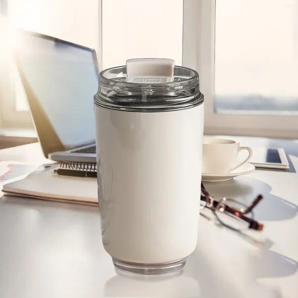 Wasserflaschen 350 ml Walking Thermal Becher Milch weißer Kaffee Hochwertiges Büro-Drop-Sicht-Doppelschicht-Vakuum