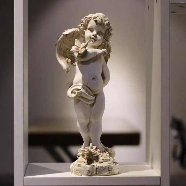 Figurine decorative amanti retrò do vecchio arredamento in resina angelo regali di nozze arti e mestieri scultura di circa 29 cm di altezza