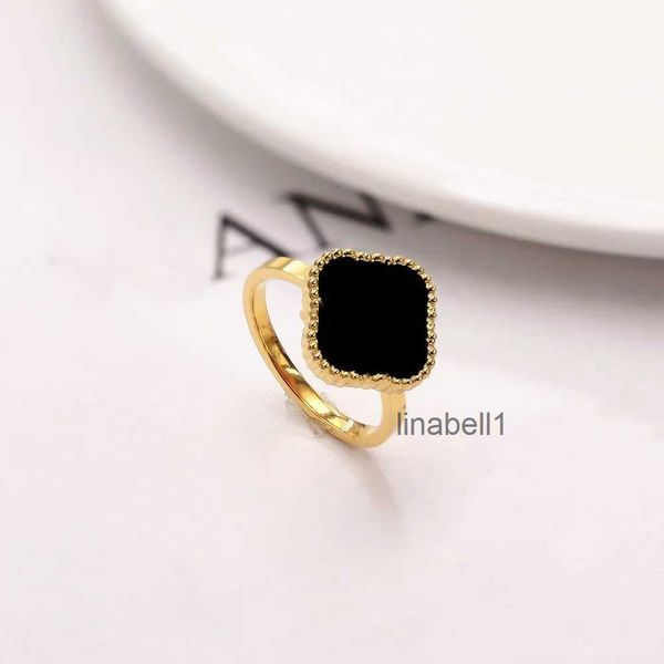 Luxusring 4four Blattklee Ringe Designer für Frauen Mode Schmuck Frau mit 18 Karat Gold blau grünes Grünen Diamantring Eheringe Chinesisches kostenloses Schiff 9url