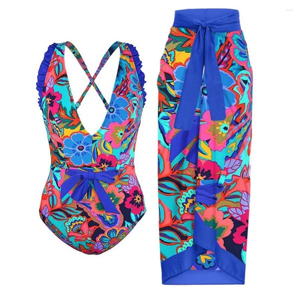 Womens Swimwear Print Artistic Prind Beachwear pesco