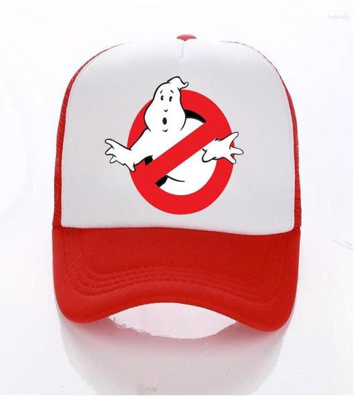 Berets Ghostbusters Film Adultkids Trucker Cap Sommer Mesh Sun Hats Ghost Busters Baseball Hat Familie Kinderbaby6169589