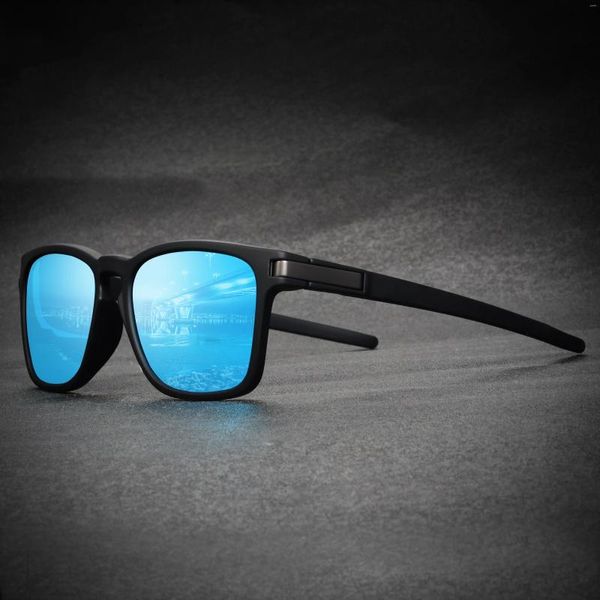 Óculos de sol Aimisuv Square polarizado para homens anti-Glare Driving Sun Glasses masculino 2024 Moda Mirror Pesques Tons Mulheres UV400