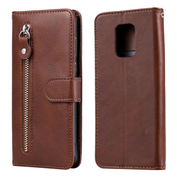 Custodia in pelle con cerniera pura per Xiaomi Redmi Nota 9 PROREDMI Nota 9 Pro Maxredmi Nota 9s Coperchio Flip Stand Wallet2284406