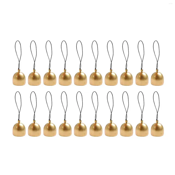 Figurine decorative 20pocchi mini campanello di campana di casa decorazioni per alberi di Natale campane in ottone vellici artigianato per fai -da -te