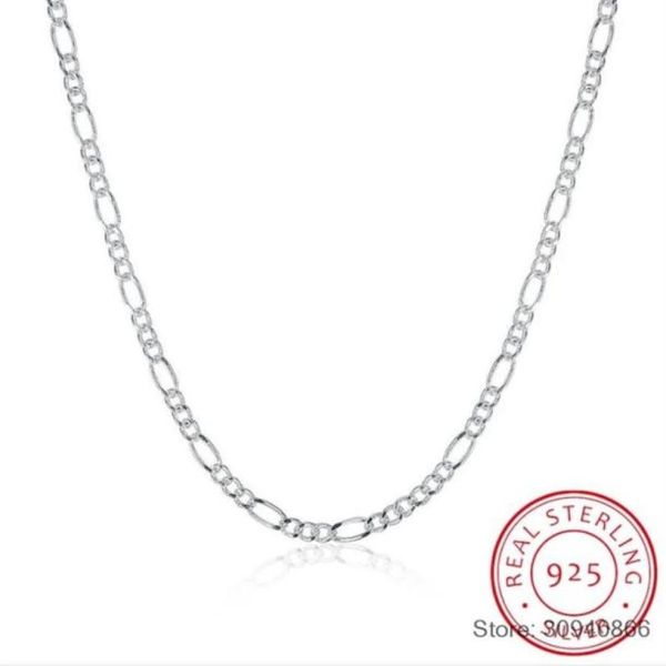 2021 SMTCAT 925 STERLING SLATER 2MM FIGARO CHANHANS Colares Fine Jewelry R Chain Colares 16 24 249U9624117