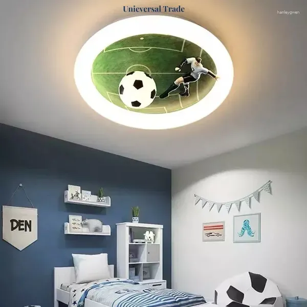 Luci del soffitto per bambini Light Boys camera da letto circolare Football decorazione per la protezione degli occhi per la protezione degli occhi