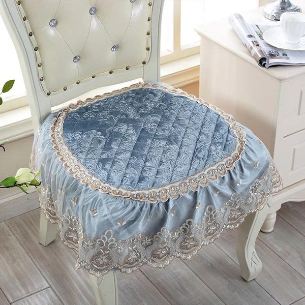 Cuscino Elegante decorazione in pizzo 40 40 cm Sedia a tema europeo sedile antide-slip casa pranzo coussin tappetino 24 colori