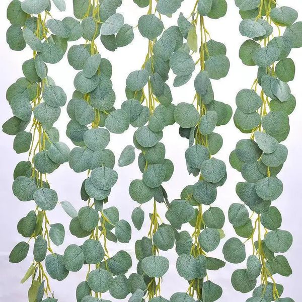 3 Packs 2m künstliche Eukalyptus Girlanden Grünblätter Pflanzen für Hochzeits Heimfeier
