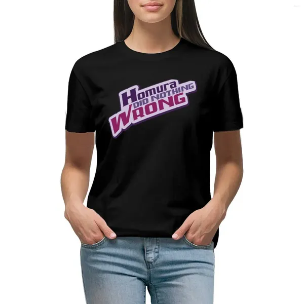 Женские полосы Хомура не сделали ничего плохого в футболке одежды хиппи плюс размер топы милые тренировочные рубашки для женщин