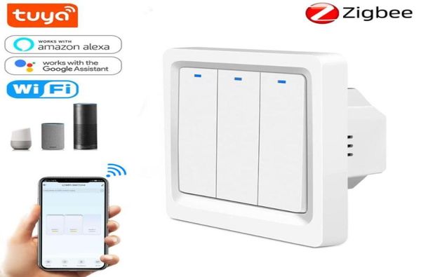 Управление Smart Home Control Zigbee Switch Работа с Alexa Google Assistant 2MQSetup EU 110V 220V 10A Controller Controller6465679