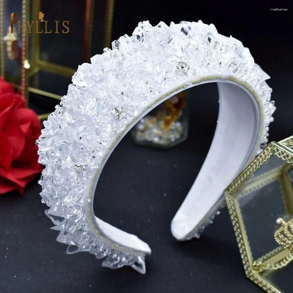 Clipes de cabelo a23 full full crystal wedding band tiara tiara damas de hapterwarwarwarwear jóias de jóias grandes acessórios de argola de cabeça grande