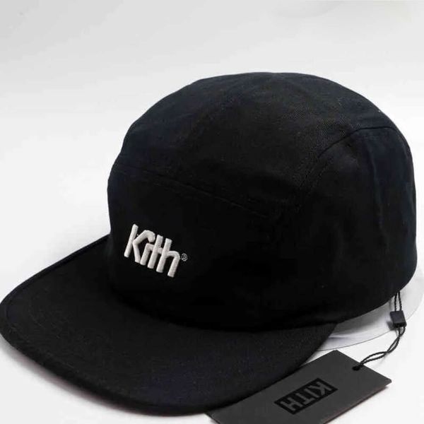 E0E0 KITH 5 Panel Kamp Ayarlanabilir Beyzbol Kapağı Snapback Hip Hop Trucker Caps Erkekler İçin Kadın Baba Şapka Günlük Güneş Vizörü Açık 4338