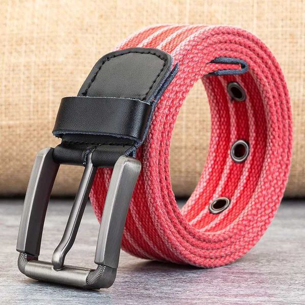 Cintos Celrões de lona para homens Luxo Metal Pin Buckle Exército Tactical Nylon Belts Belts For Women Jeans Alta Qualidade Strap Strap Macho