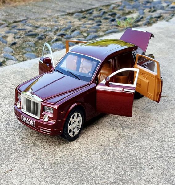 124 Diecast Lüks Sedan Limuzin Limuzin Therollsroyce Hayalet Metal Otomobil Koleksiyonu 6 Kapılar Açık Oyuncaklar Aracı 3464215