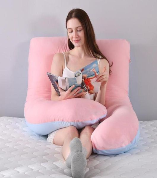 Almofado de almofada de almofada de travesseiro grávida de travestia pura de impressão amamentante para amamentação protegida lateral multifuncional HO2362283