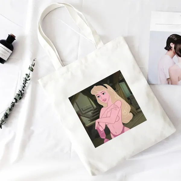 Einkaufstaschen Spaß daran, keine Unterwäsche Prinzessin Schulter Leinwand Harajuku Cartoon Messenger Tasche süße Ulzzang Handtasche lässige Frauen