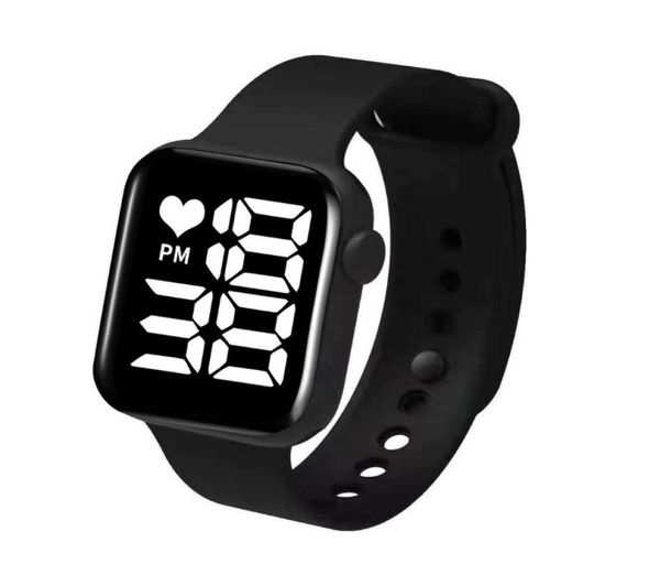 Avanadores de punho Sport Sport Digital Watch Men Men Square liderou Silicone Electronic Women039s Relógios Relógio Fitness WristWatch Kids Hours6837109