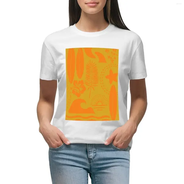 T-shirt della visione della visione da surf da donna da donna abito da donna abiti da donna per donne grafiche