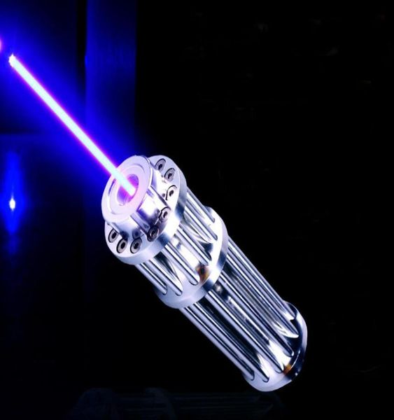 Высокая мощность 5000000M Blue Laser Pointers 450NM Lazer Охотника за фонариками с 5 -звездочными кепками6876203