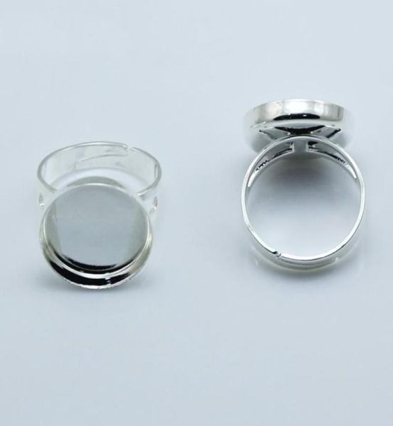 Beadsnice Jewelry Ring Кольцо всего кольцо Blanks Banks Latch Satters 18 мм круглая камея или кабохоны с регулируемым кольцом для пальца ID 275589345031