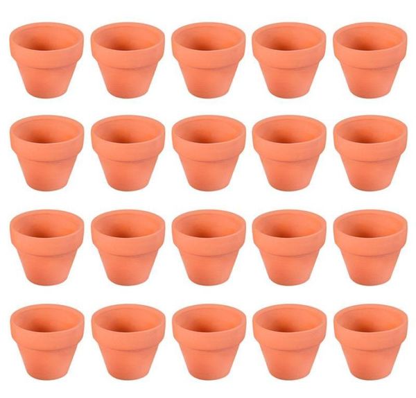 20 pezzi piccoli mini terracotta pentola di argilla ceramica fioriera in ceramica cactus vasi di fiori succulenti vasi di scuola materna ottimi per le piante artigianato Y207857348