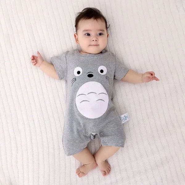 Kleider Neugeborene Baby Jungen Strampler Sommer Cartoon Totoro Girl Kurzarm Jumpsuit Baumwolle Kleinkind Onepiece Kid Clothes BEBES Outfit