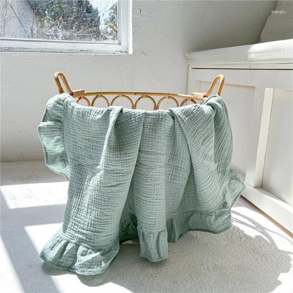 Coperte Cotton Cotton Boppet Muslin Muslin Swaddle Ruffant Sleep Sleep Sleet Bed Cover per regalo per la doccia per asciugamano da bagno nato