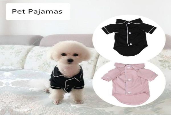 Cucciolo di abbigliamento per cagnolini per piccoli cuccioli di gajamas nero rosa barboncino bichon orsacchiotto abiti di cotone natalizio bulldog softfeeling shi6327957