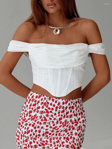 Serbatoi femminili Tops senza spalline Summer Chic Bandeau a punta orlo con cerniera con cerniera con cerniera con cerniera Solido