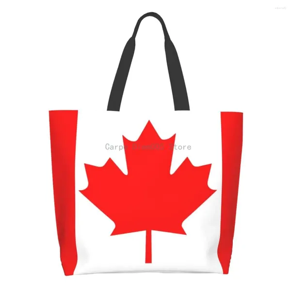 Bolsas de compras Mulheres Bolsa de ombro Canadá Bandeira de grande capacidade para mulheres para mulheres