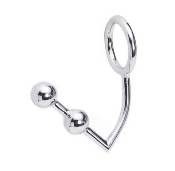 Anal Hook Anus Shackle mit Dual Perlen 2 Kugeln Edelstahl -Butt Plugs Neues Design Seil BDSM Bondage Gear Accessoire Sex Toys8564088